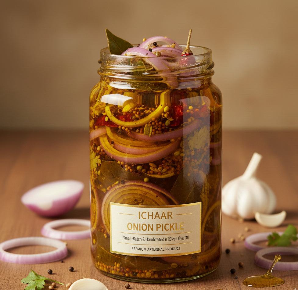 Onion Achar Pickle Family Size (Olive Oil Crafted) 1.2kg